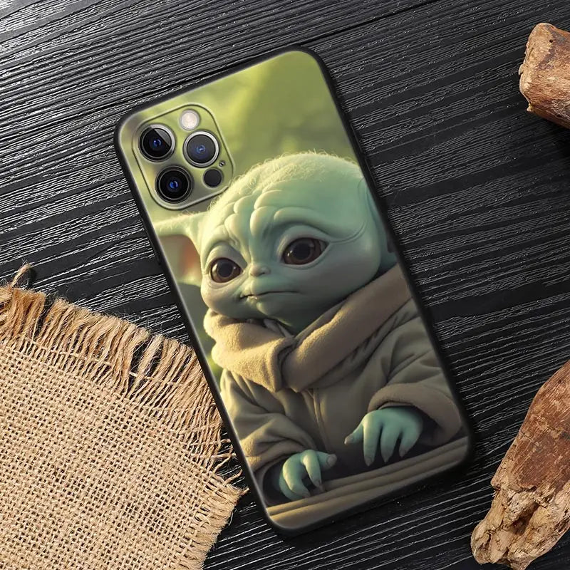 Yodas Groots Baby Case For iPhone 17 16 15 14 13 12 11 Pro Max Plus Back Cover For iPhone 17 Pro 17E Air 16e Protect Soft Funda