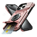 Case For iPhone 11 13 14 15 16 Pro Max 14 15 16 Plus 11 Magnetic Rotated Ring Kickstand Heavy Duty Drop Protection Wallet Cover