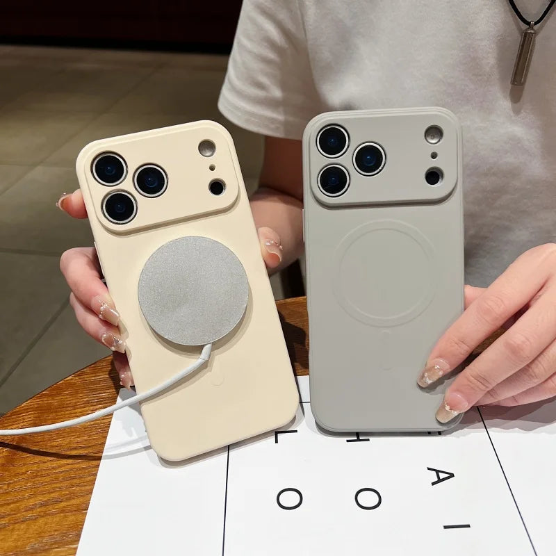 For Luxury Soft Liquid Silicone Magsafe Magnetic Phone Case For iPhone 17 Air 16e 15 14 Plus 13 12 11 Bumper On 16 Pro Max Cover