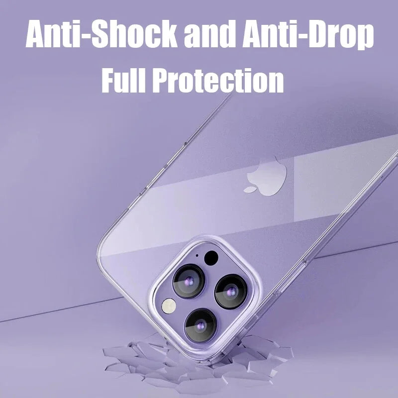 Silicone Clear Case For iPhone 16 17 15 11 12 13 mini 14 Pro Max Cover For iPhone X XS Max XR 8 7 6 Plus SE 16E 17 Air Cover