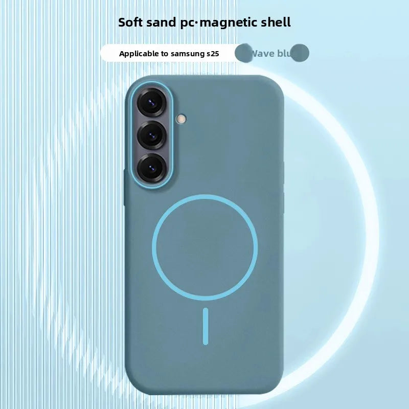 For Samsung S25FE Case Skin-friendly Liquid Silicone Magnetic Anti-drop Cover For Samsung Galaxy S25 FE Wireless Charging Funda
