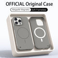 Ultra Thin PC Matte Frameless Case For Magsafe iPhone 17 Air 16E 16 15 14 13 12 11 Pro XR XS Max Plus Magnetic Shockproof Cover