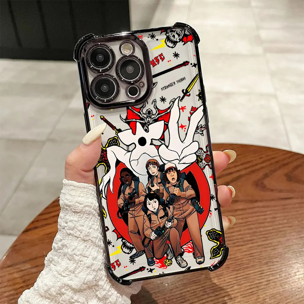 Luxury S-Stranger things Phone Case For iPhone 17 16e 16 15 14 13 12 11 Pro Max X XR XSMax 7 8 Mini Air Plus Anti-Fall Airabag