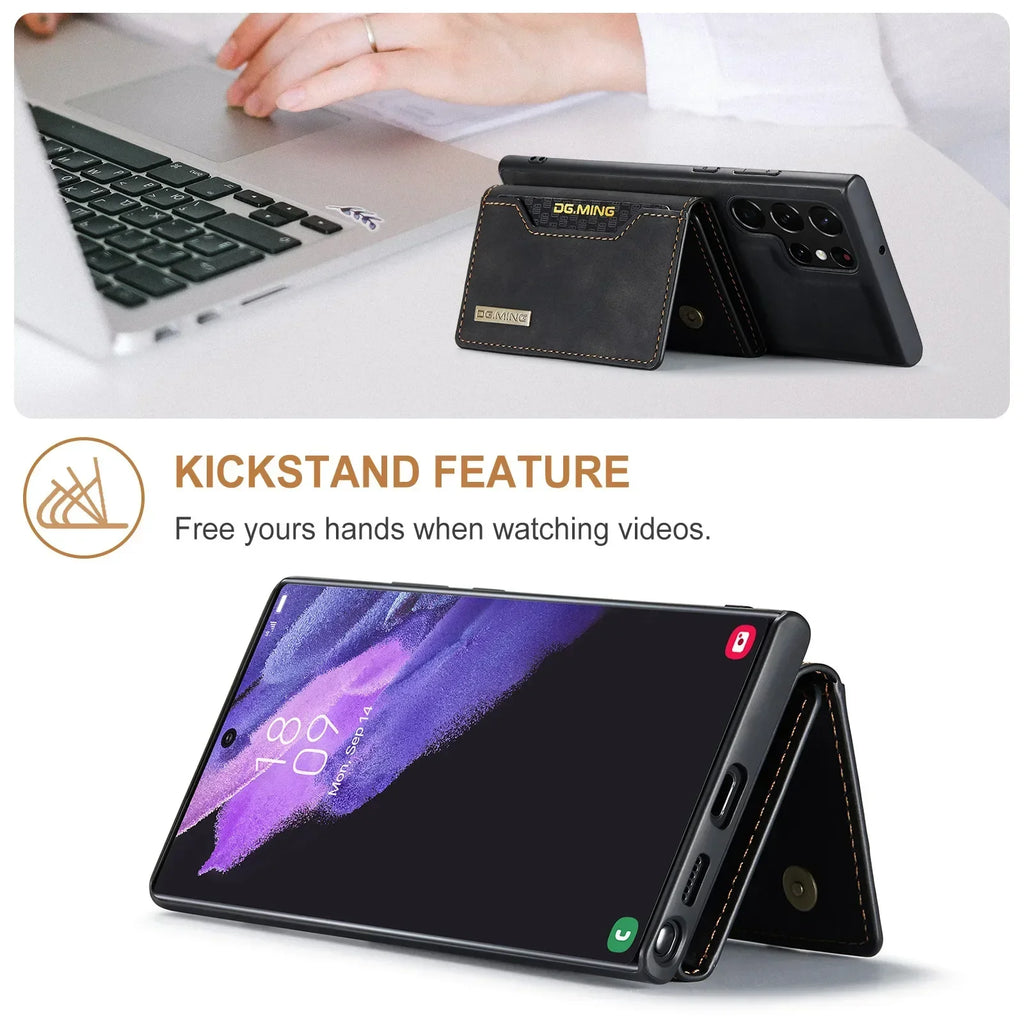 2 in 1 Leather Detachable Wallet Phone Case For Samsung Galaxy S22 S23 S24 S25 S26 Ultra S24 Plus Z Fold 7 6 5 4 3 Cover