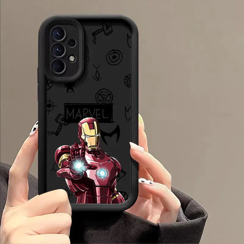 Marvel Ironman Cute Case For Samsung Galaxy A57 A56 5G A37 A36 A17 A07 A26 A16 A06 A55 A52 A14 A73 A34 Silicone Protective Cover