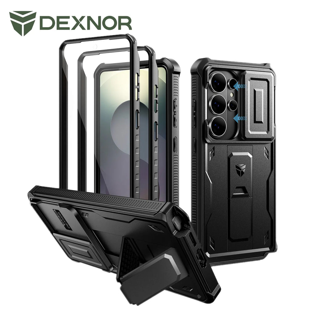 Dexnor For Samsung Galaxy S26/S26 Plus/S26 Ultra 2026Case Full Body Shockproof Camera Cover &Built-in Screen Protector Kickstand