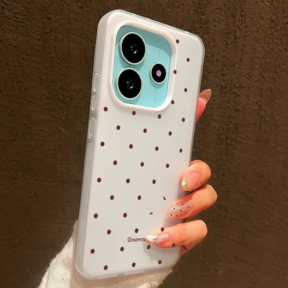 Simple Stripe Polka Dot Case For Samsung Galaxy S26 Ultra S25 S24 S23 Plus Ultra 2-in-1 Candy Matte Color Hard Shockproof Cover