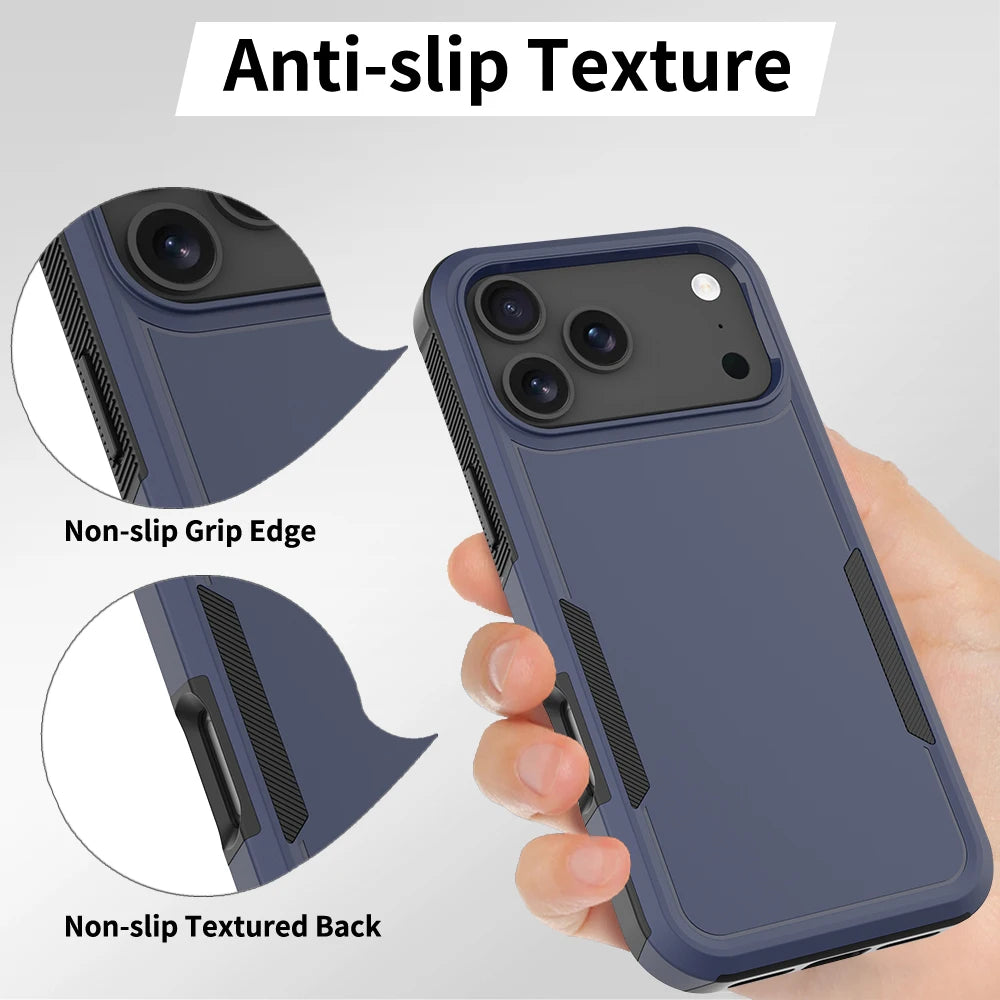 New TPU/PC Case for iPhone 17 Pro Max Air 17e - Military Grade Shockproof Phone Cover Hybrid Armor Dual Layer Protection Shell