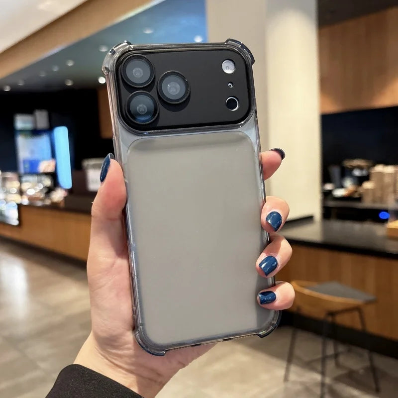 Luxury Transparent Armor 2in1 Camera Protection Case For iPhone 17 16 15 14 13 Pro Max Shockproof Frame Corner Detachable Cover