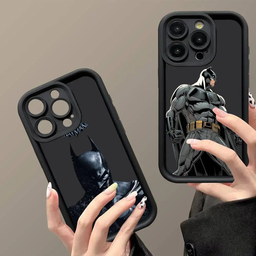 Cool B-Bat-mans For iPhone 17 Pro Max 16 15 14 13 12 11 Plus Black Soft Phone Cover