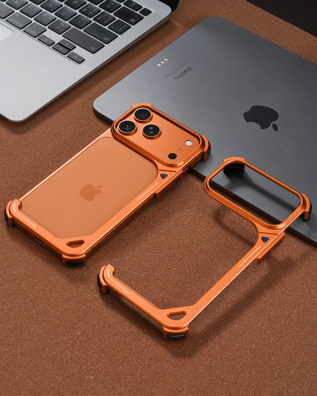 Eary Aluminum Metal Case for iPhone 17 Pro Max Slim Frameless Ultra-thin Shells Shockproof Drop Protection 9-Shaped Phone Cover