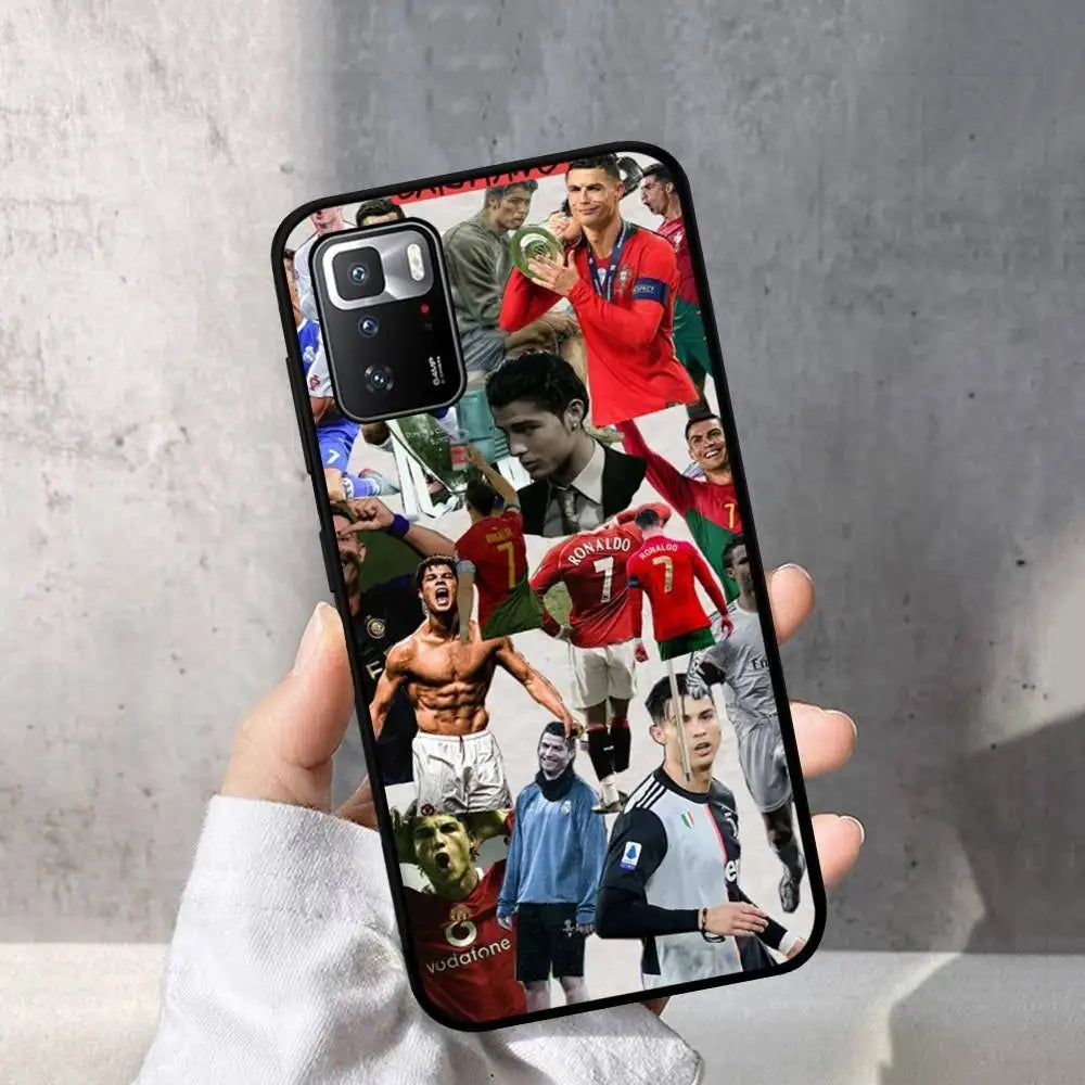 Football R-Ronaldo Cr7 Phone Case For Redmi Note 4 X 5 A 6 7 8 T 9 9S 10 11 11S 11Epro Poco M3 Pro