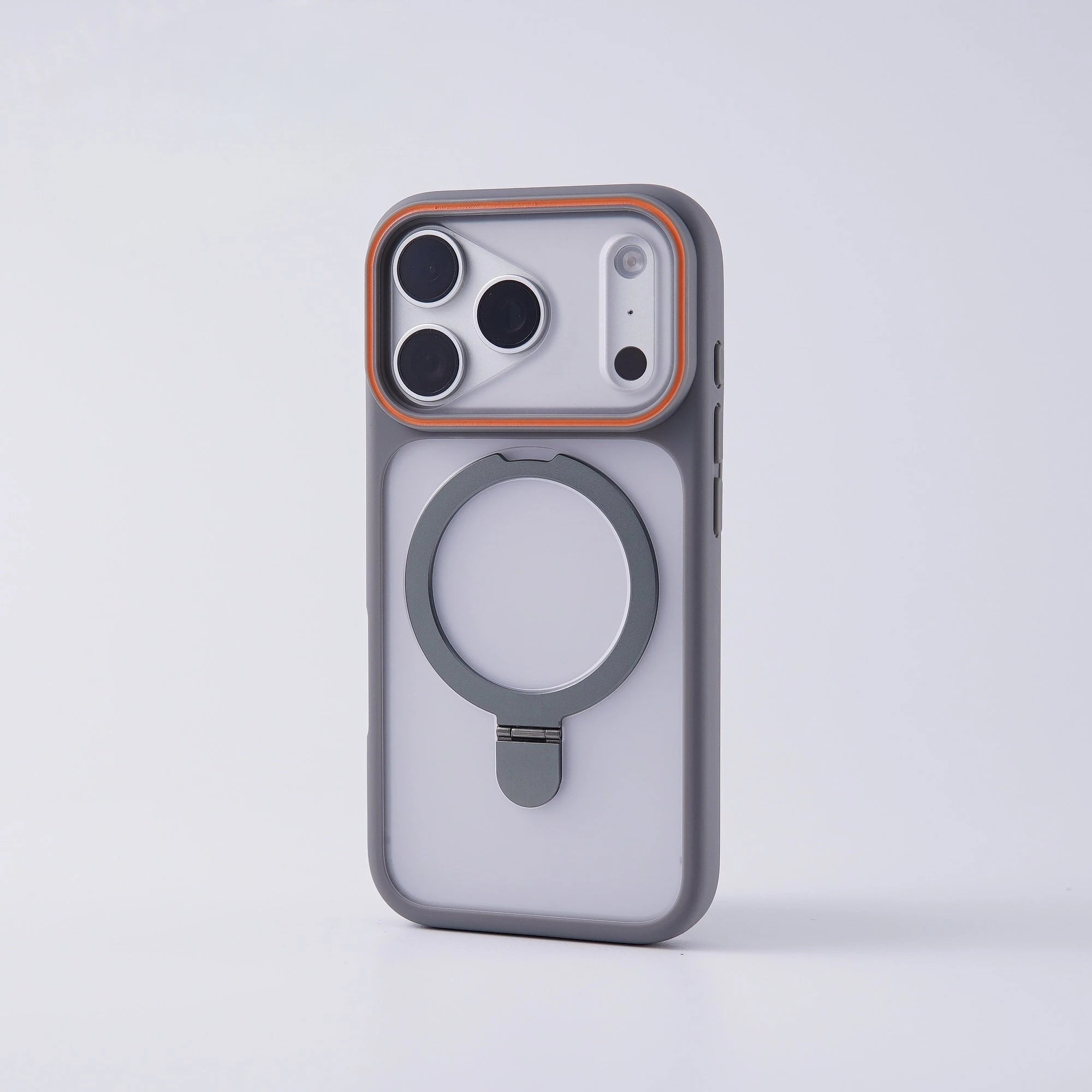 Matte Translucent Magnetic Ring Bracket Bumper Case For iPhone 17 Pro Max 16 15 14 13 12 Shockproof Stand Cover For Magsafe