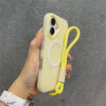 Luxury 3 IN 1 For Magsafe Lanyard Case for iPhone 16 15 14 Plus 13 12 Pro Max Wireless Charge Magnetic Clear Matte Soft Cover