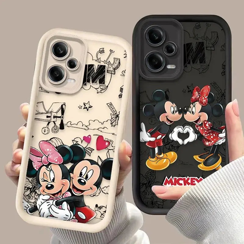 Disney Mickey Minnie Soft Case for Xiaomi Redmi 15 13 12 15C 14C 14R 13C 12C 10C 4G 5G A5 A4 A3 Turbo 4 Pro K30 K40 K60 Pro K70E