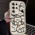 Cartoon Animal Cute Cat Phone Case For Samsung Galaxy S26 S25 Ultra S24 S23 FE S22 S21 Plus S20 A56 A55 A54 Soft Silicone Cove