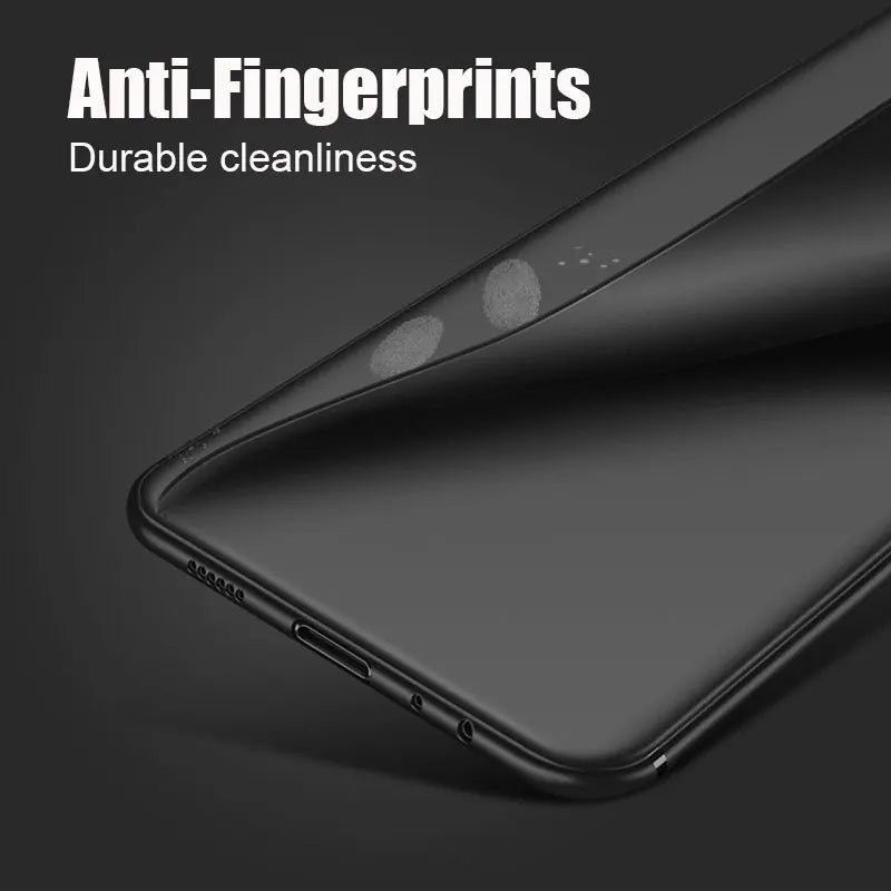 Black Phone Case For Samsung Galaxy S25 S24 Ultra S23 Fe S22 Plus S25 Edge Matte Soft Case For Samsung A56 A36 A26 A16 A06 Cover