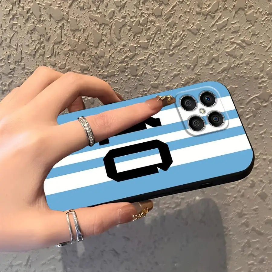 Black Soft Phone Cover Case for Honor X6 90 70 X8 X5b Magic5Lite 200 400 Lite X9a 8X X7 FootBall SuperStar Number
