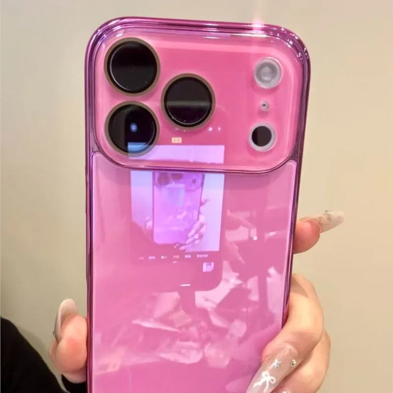 Luxury Tempered Glass Camera Protection Case For iPhone 12 13 14 15 16 17 Pro Max Plating Shockproof Bumper Hard Back Cover