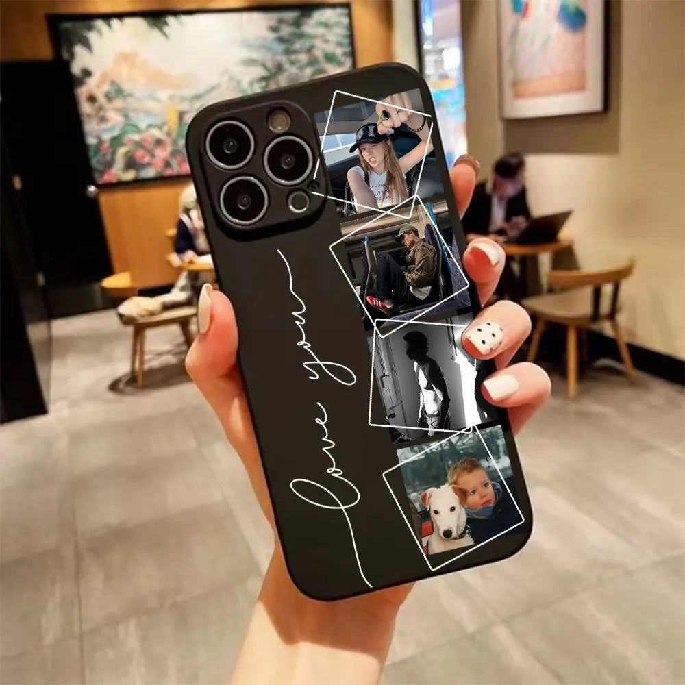 For iPhone 17 16 15 14 13 12 11 Pro Xs Max Mini XR 7 8 Plus 17e 16e DIY Personalized Custom Picture Soft Silicone Phone Case