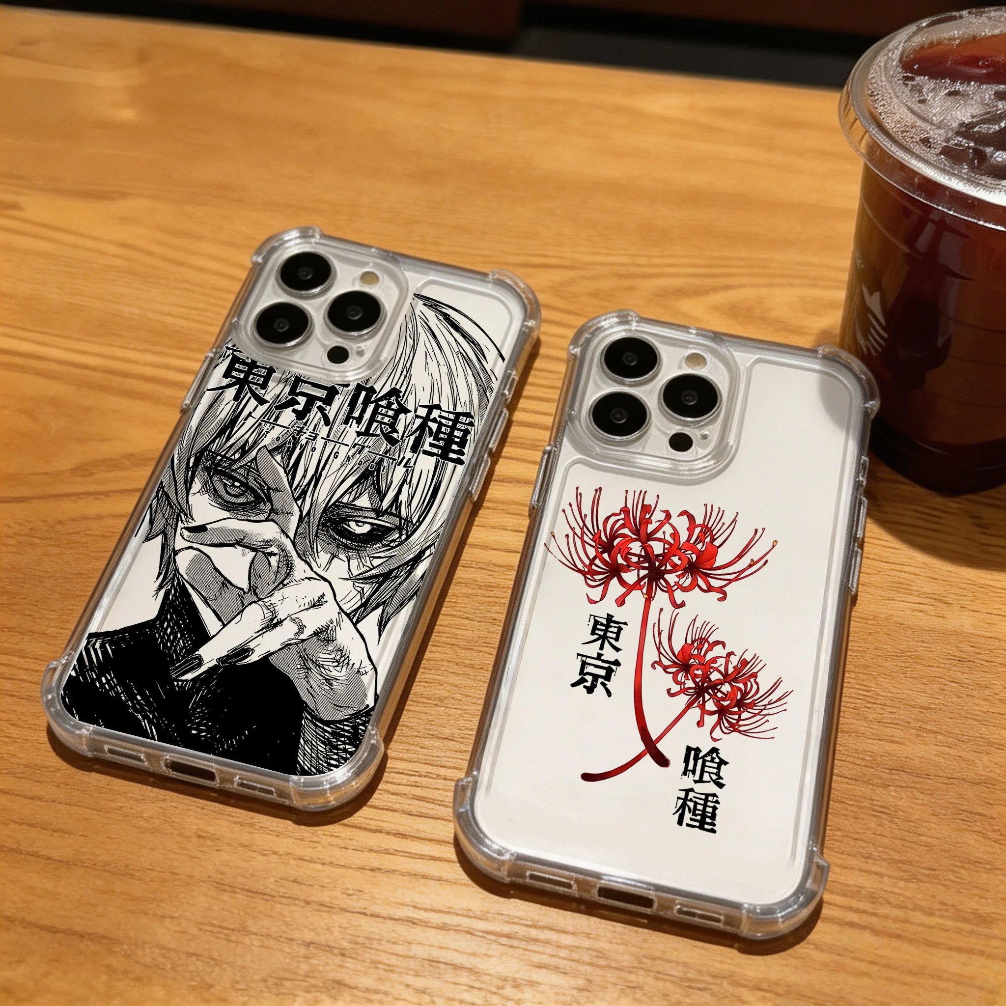 Anime Cool Tokyo Ghoul Phone Case For iPhone 17 16e 16 15 14 13 12 11 Mini Air Pro Max XR XSMax 7 8 Plus Anti Fall Transparent