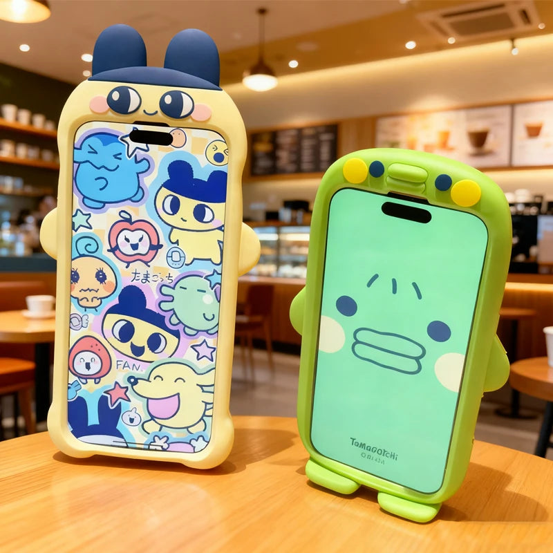 Virtual Pet Tamagotchi 3D Anti Fall Shockproof Case for iPhone 17 16 15 14 13 Pro Max Dustproof Liquid Silicone Edge Soft Cover