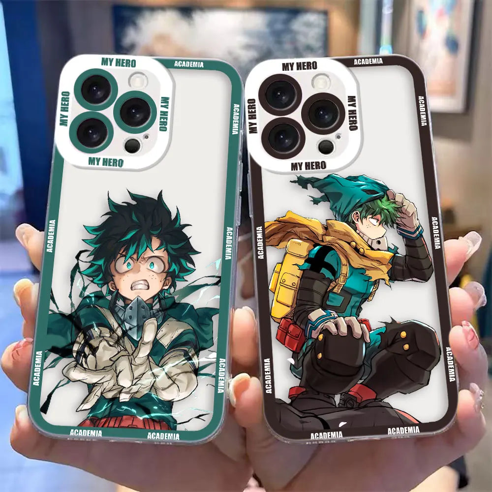 Clear Phone Case For Redmi Note 15 14 13 12 12S 11 11T 11S 10 9 10S 9S 8 Pro Max Plus Case Cover Midoriya Izuku My Hero Academia