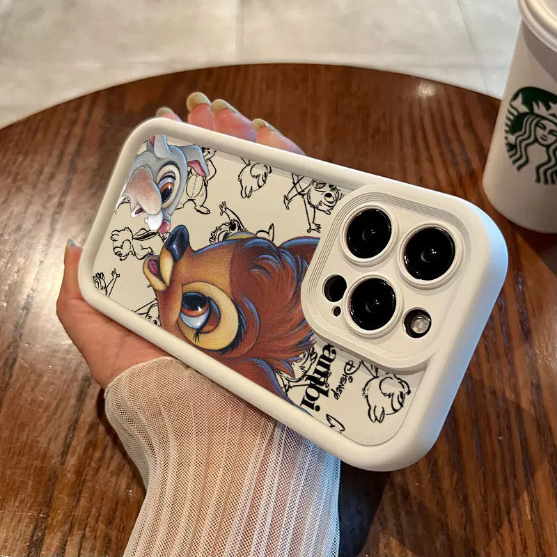 Disney Bambi Cute Silicone Case For Apple iPhone 17E 15 16 14 13 12 11 17 Pro Max 17 Air 16 Plus 16E Phone Protective Cover
