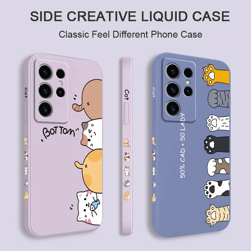 Cat Litter Phone Case For Samsung Galaxy S26 Plus Ultra Silicone Cover