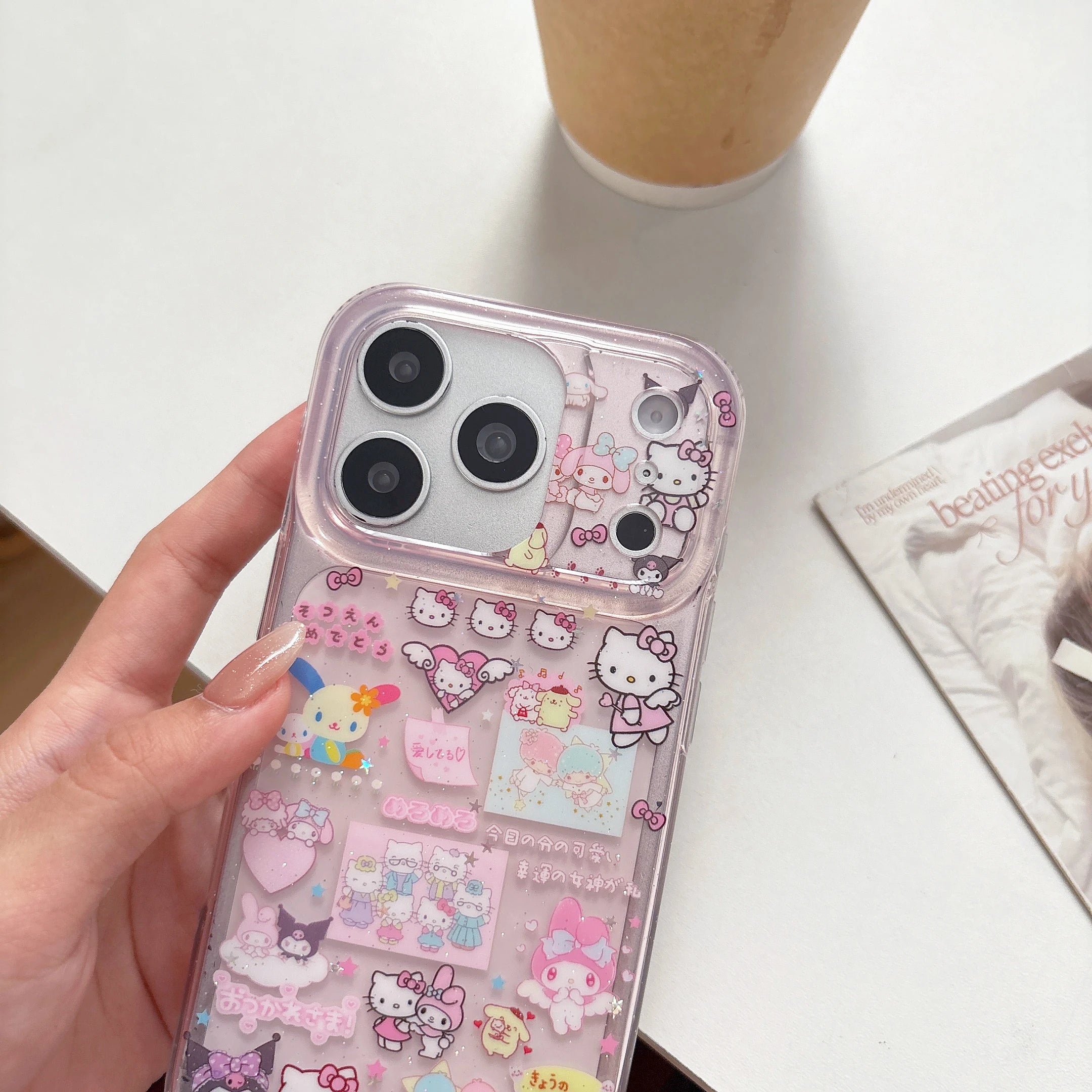 Luxury IMD Sanrio Hellos Kitty Kuromis Melodys Phone Case For iPhone 17 Pro Max 16 Pro 15 Pro 14 Pro Max Shockproof Back Cover