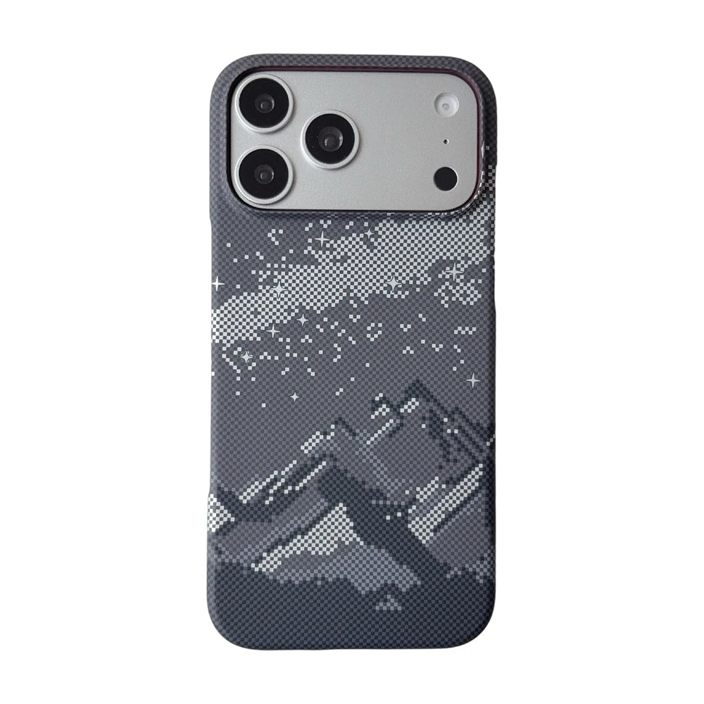 Kelvar Carbon Fiber For Magsafe Case for iPhone 17 16 15 14 13 Pro Max AIR With Lens Frame Ultra Thin Hard Shockproof Back Cover