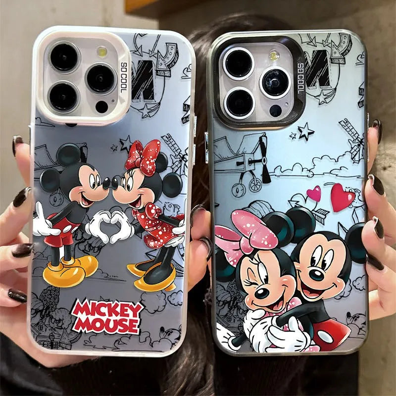 Cute Mouse Mickeys Minnies Phone Case For iPhone 17 17e 16e 16 15 14 13 12 11 mini Pro Max XR XSMAX 8 7 Air Plus Anti Fall Matte