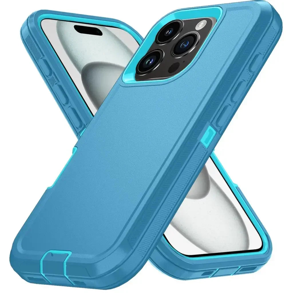 Ott Armor Box Shockproof Defender Case For IPhone 16/15/14/13/12/11 Pro Max - Hard Cover with Clip & Military-Grade Protection