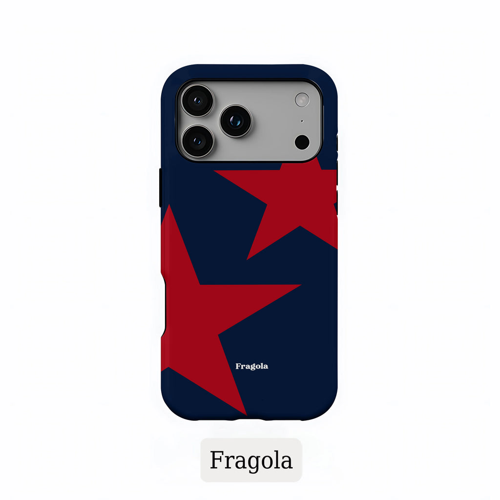 Fragola Stars Polka Dots Phone Case for iPhone 17 16e 16 15 14 13 12 11 X XS XR XSMAX 7 8 Air Pro Max Plus Double-layer
