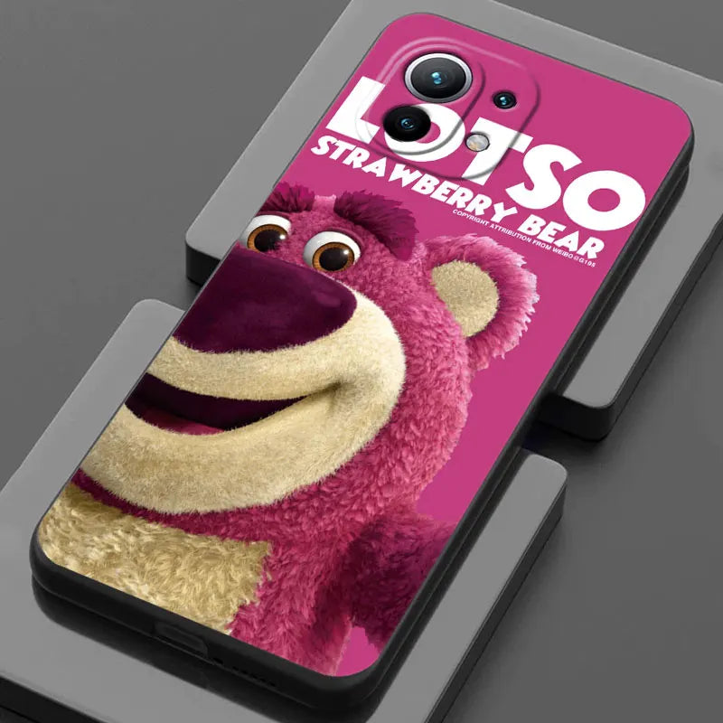 Lotso Strawberry Bear Phone Case For Poco X8Pro Max X6 X7 X8 M6 M7 M8 F6 F7 Pro F8 For Xiaomi 11T 13T 14T 15T Pro 15 Ultra Cover