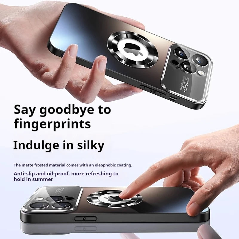 Shockproof Glass Lens Camera Protection for Magsafe Case For iPhone 15 Pro Max 14 Pro AG Matte Tempered Bumper Magnetic Cover