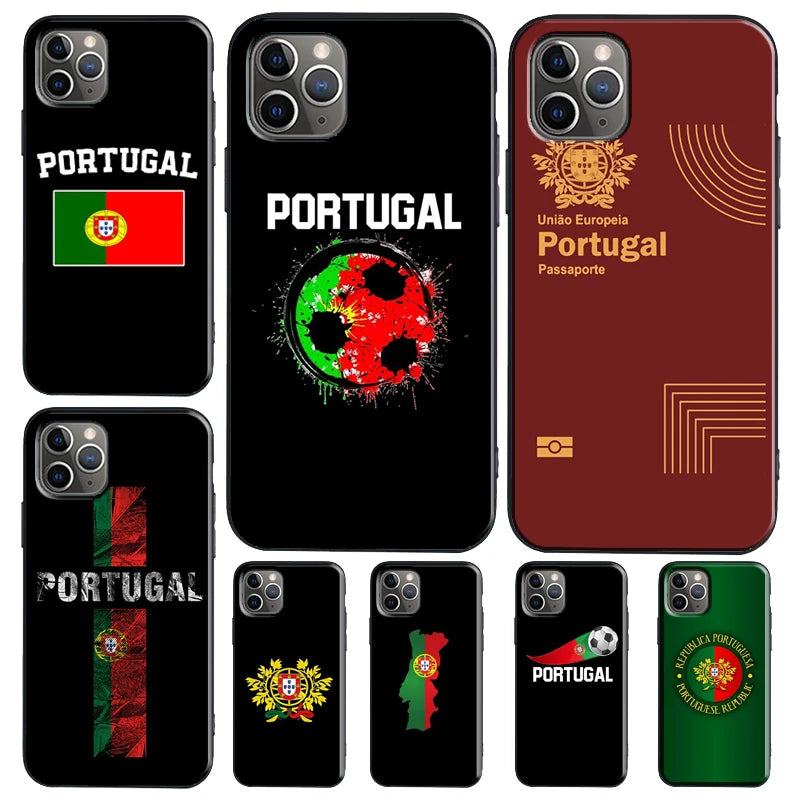 Portugal Flag Phone Case For iPhone 17 Air 16 15 13 12 11 14 Pro Max 12 13 mini 15 16 Plus 16e Cover Coque
