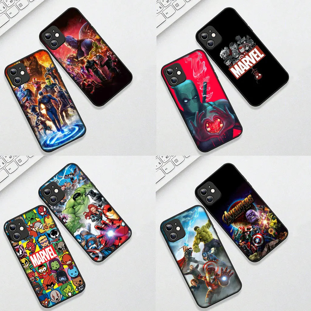 Soft Phone Cover for Xiaomi Redmi 15 9A 9C NFC 7A 9T Note 9 8 7 8T 15c A5 Case Avengers Marvels Superheroes IronMan Casing