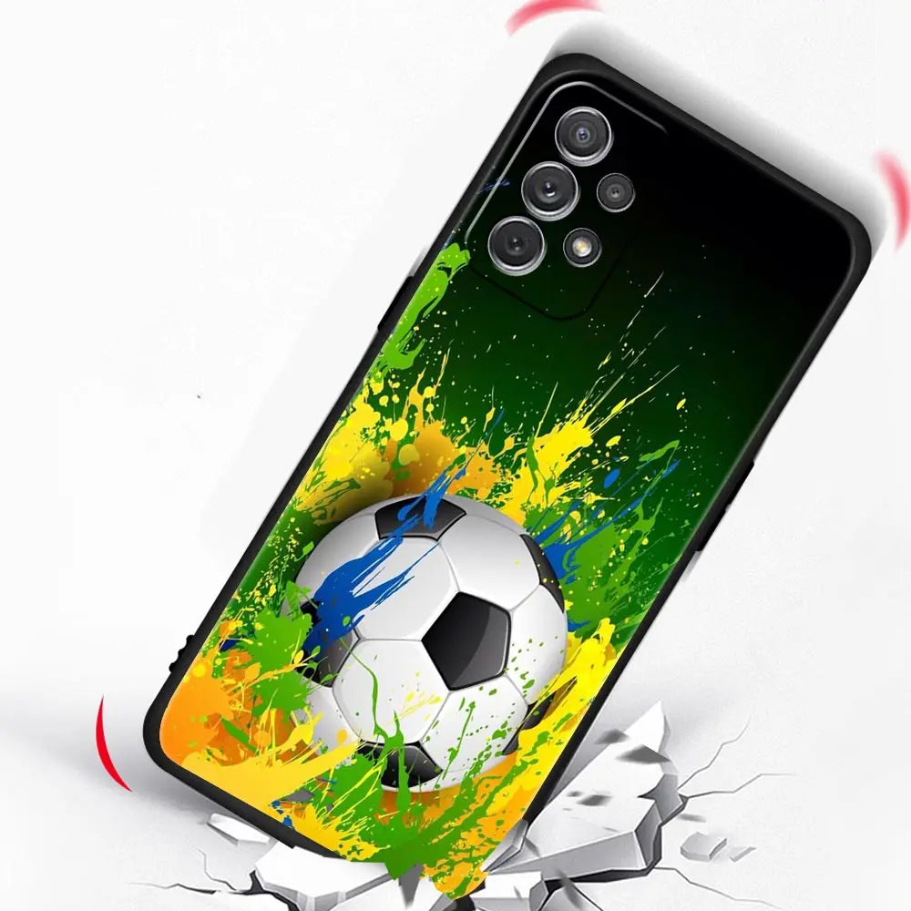 Soccer ball Football Phone Case For Samsung Galaxy A13 A51 A71 A41 A31 A21S A11 A03S A12 A32 A52 A22 A23 A33 A53 A73 5G Cover