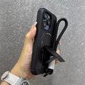 Fashion Stand Holder Anti-fall for Magsafe Phone Case for IPhone Air 17 16 13 12 Pro Max 15 14 Plus Wrist Strap Shockproof Cover