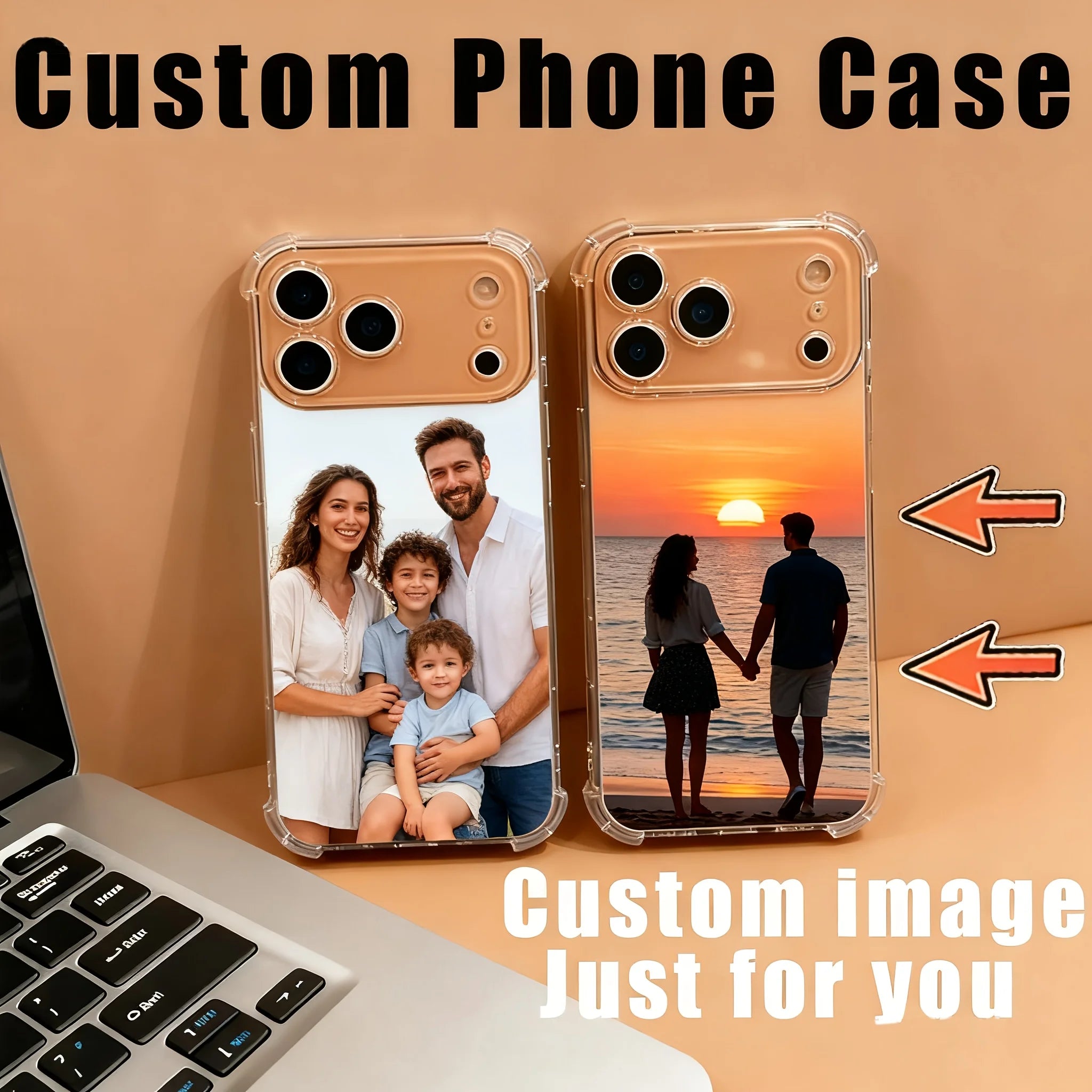 For iPhone 17 16 16e 15 14 13 12 11 Pro Max Mini SE 2020 2022 XS XR 6 7 8 Plus Air DIY Custom Photo Shockproof Silicone Cases