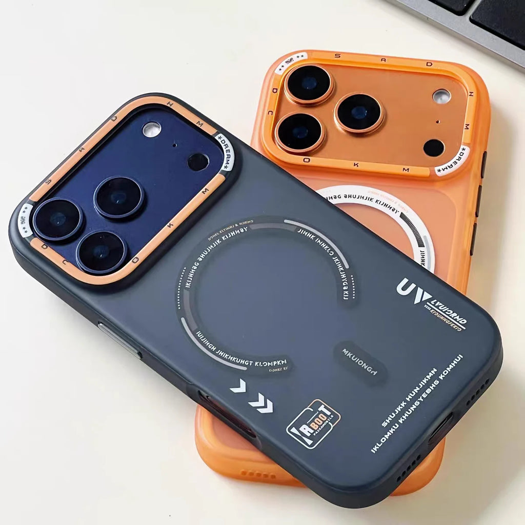 Matte Magnetic Phone Case For iPhone 17 17Pro 17 Pro Max For Magsafe Wireless Charge Frosted Metal Lens Frame Buttons Back Cover