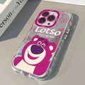 Cheerful Lotso Bear Art Mirror Phone Case For iPhone 17 16 15 14 13 12 11 Pro Max Xs XR 7 8 Plus SE 17Air Soft Shockproof Cover