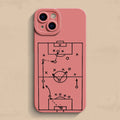 Case For iPhone 17 16 15 14 13 12 11 Pro Max 16E XS X XR 7 8 Plus Cases Football Basketball Tactical Board Pattern Phone Cover