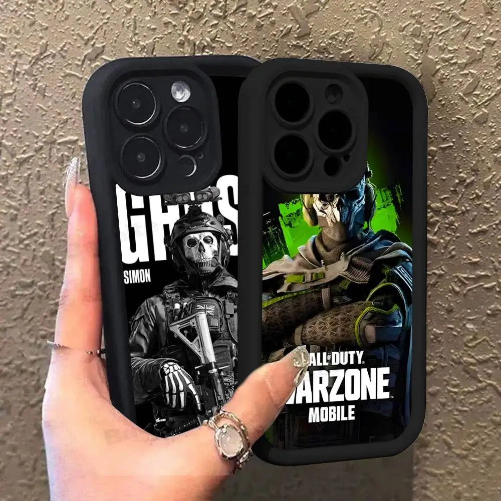 C-COD C-Call Of D-Duty Ghosts Phone Case For iPhone 17 16 15 13 11 12 14 Pro Max Plus Silicone Cover Shell