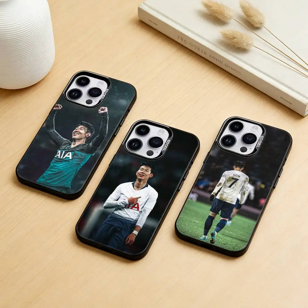 Football S-Son H-Heung-minS Phone Case For iPhone 17,16,15,14,13,12,11,Pro Max,Plus Candy Silver Cover