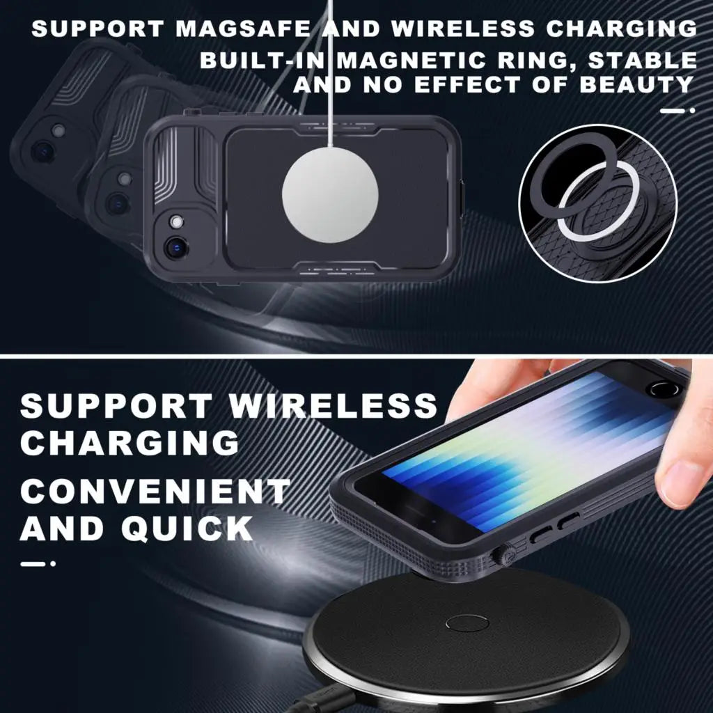 for iPhone SE 2022 Case Waterproof Shockproof Diving Coque Full Body Protective Cover For iPhone SE 3 2022 7 8 Underwater Case