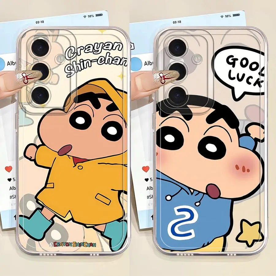 C-Crayon S-ShinChan Phone Cover Case for Samsung Galaxy A57 A52 A14 A16 A25 A51 A36 A37 A52 A17 A26 A24 A34 A35 A56 A55 A54 A15