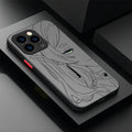 Cute Frieren Anime Line Hard Phone Case for iPhone 17 Air 15 16E 16 14 13 12 11 Pro Max XR 7 8 Plus SE 2020 Matte Back Cover
