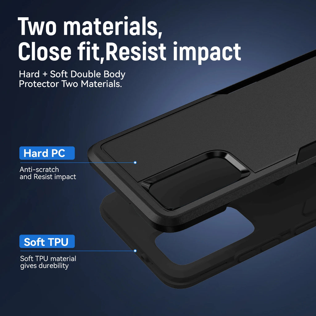 Non-Fingerprint Armor Case for Samsung Galaxy S25 FE A17 Edge S24 S25 S23 S20 5G S21 Plus S22 Ultra A55 A35 A15 A16 A36 A56 5G